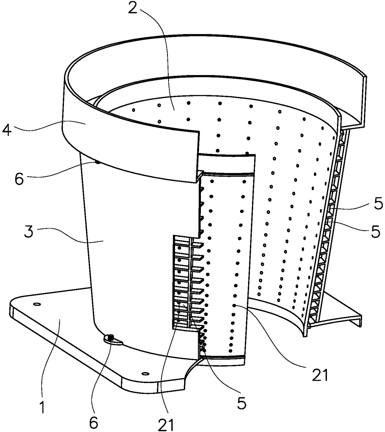 Noise reduction type air outlet hood for extractor hood