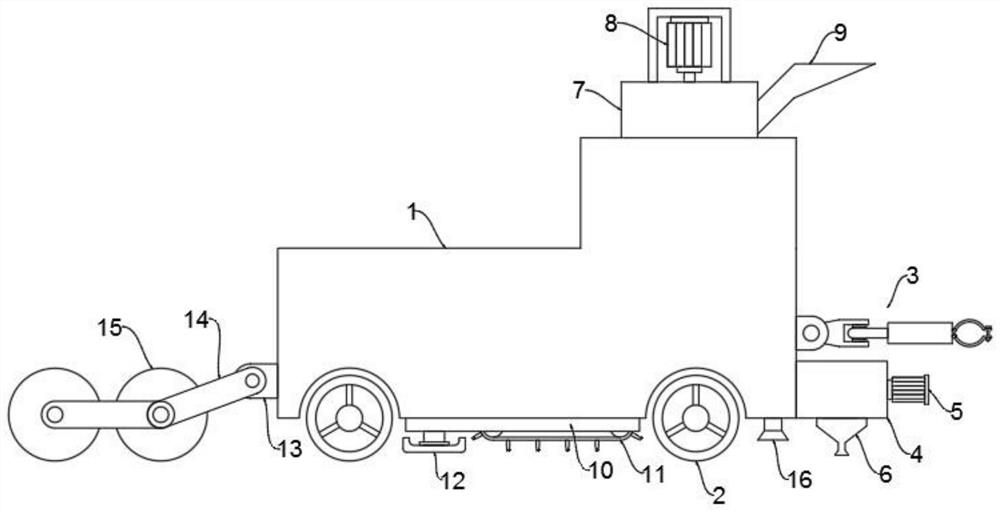 Highway bridge roadbed pavement construction device and construction method thereof