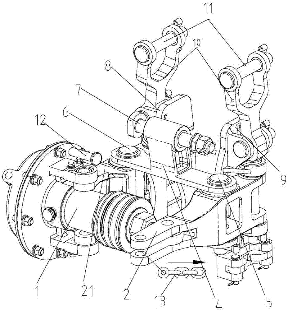 Handbrake caliper device