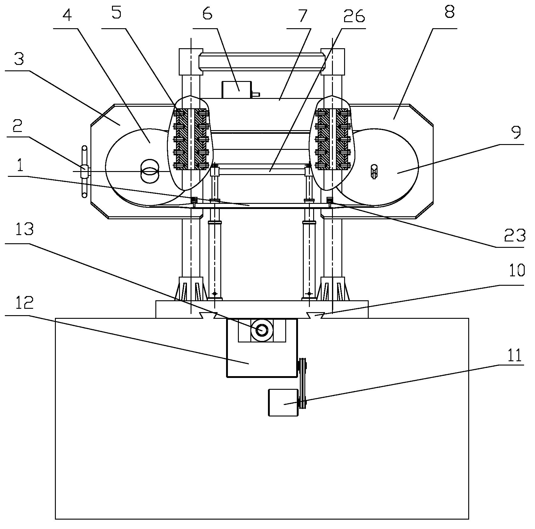 Special sawing machine for large members