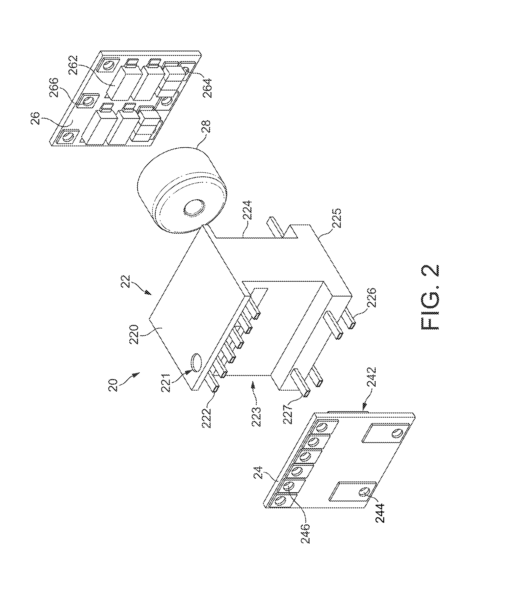 Electronic component for surface mounting