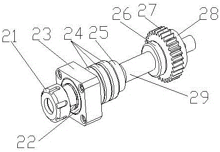 Power head device for turning-milling combined numerically-controlled machine tool