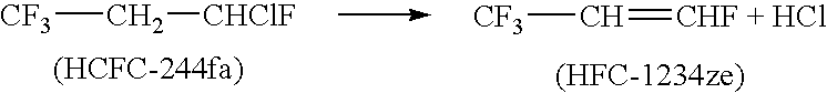 Process for producing fluoropropenes