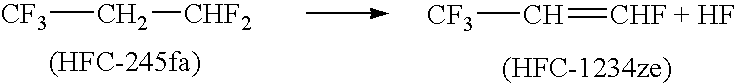 Process for producing fluoropropenes