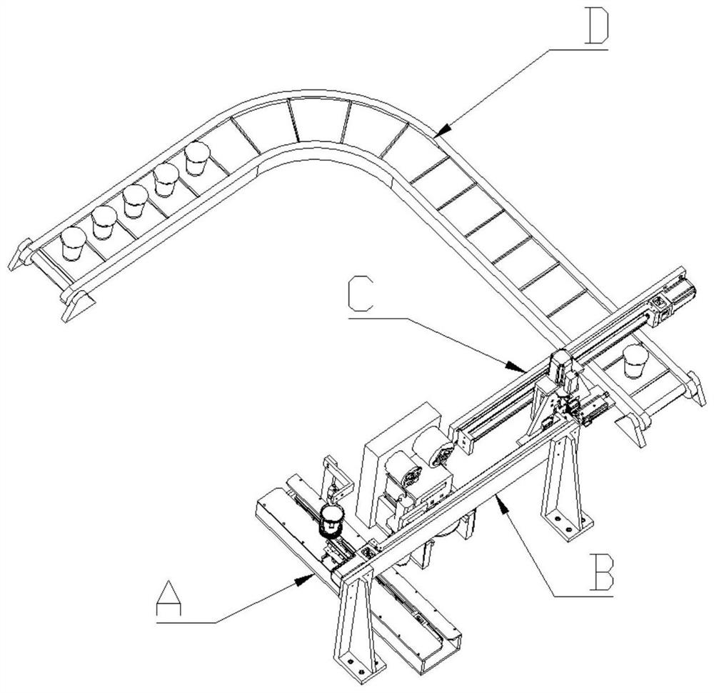 A milk tea cup automatic handling system