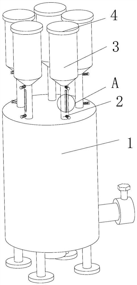 Efficient mixing device for preparing composite nano nonmetal catalyst