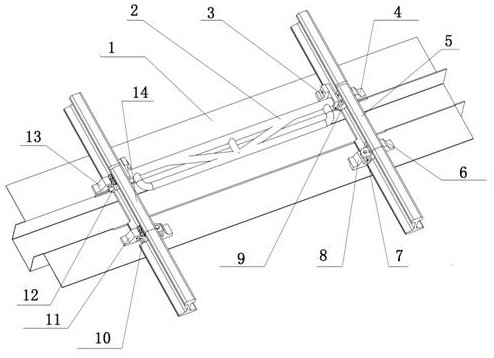 A track quick disassembly device, a track and a system including the track