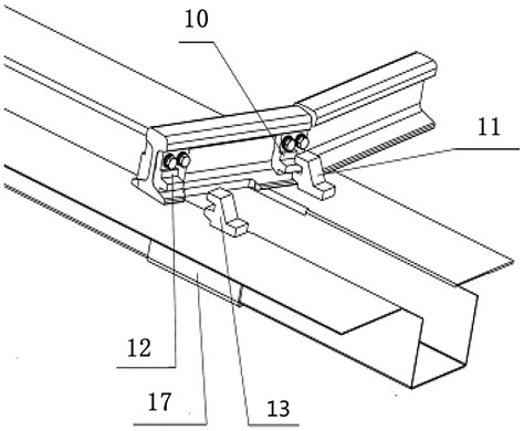 A track quick disassembly device, a track and a system including the track