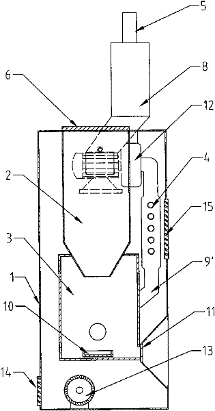 Hot-air air conditioner using biomass fuel