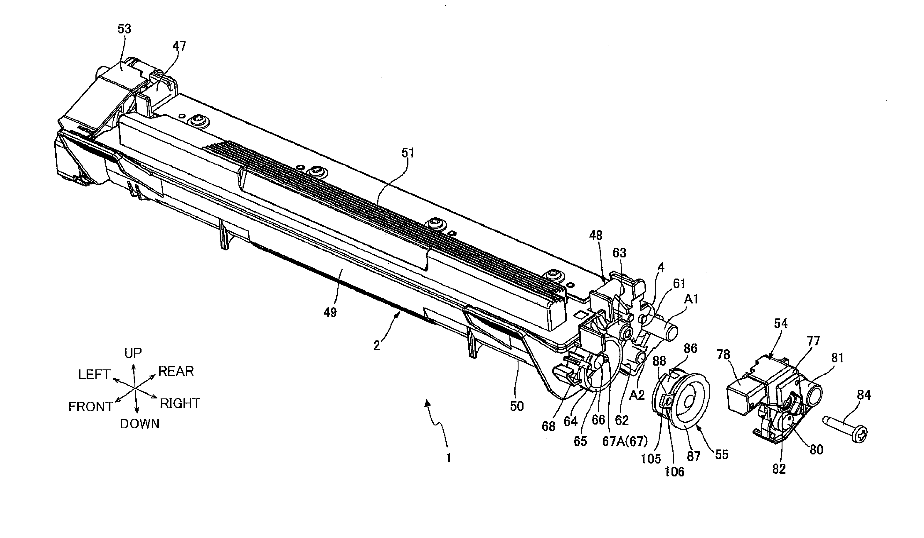 Cartridge and lid member for cartridge