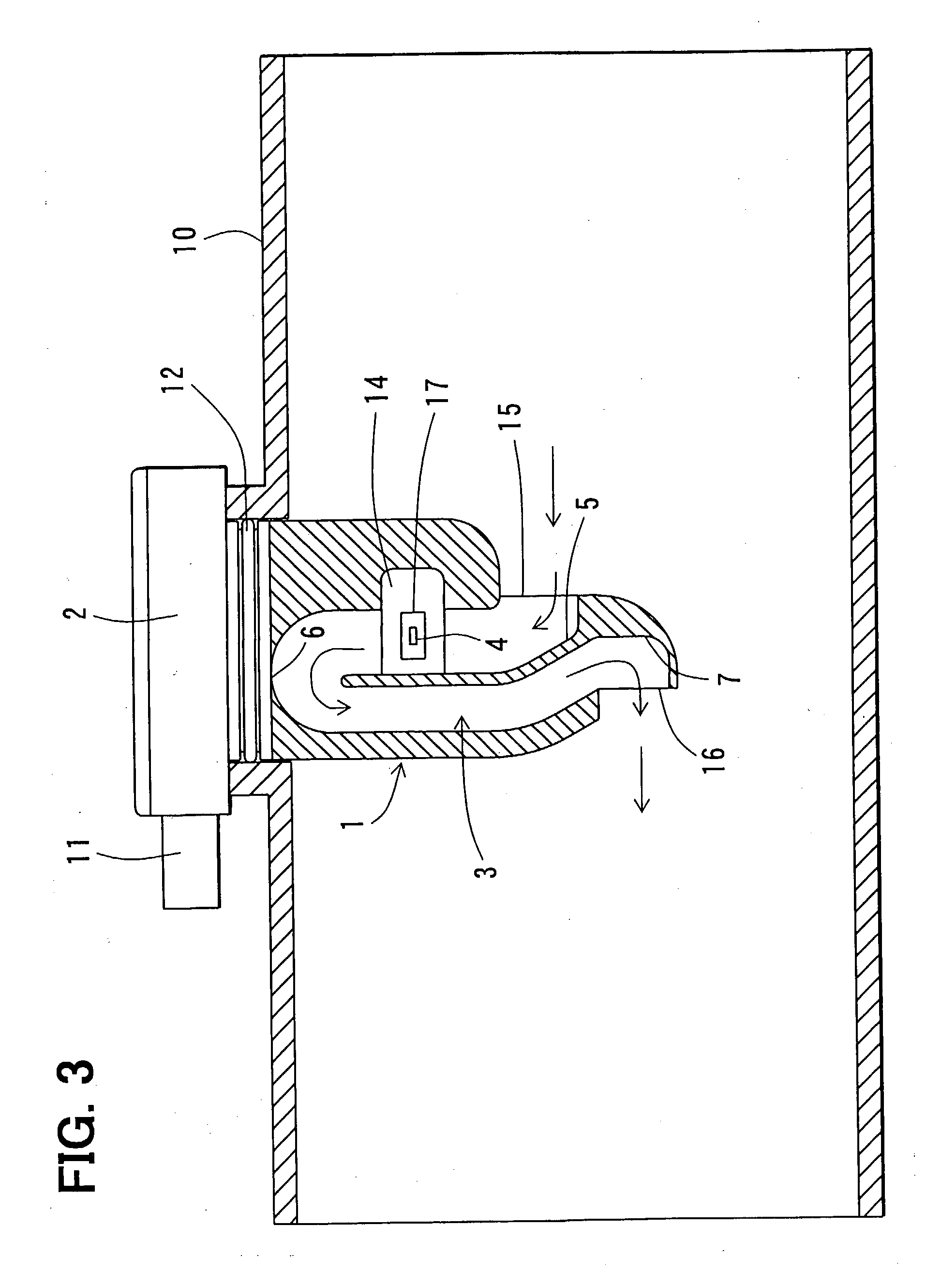 Flow meter having airflow sensor