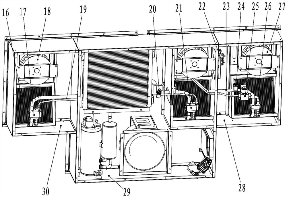 Double-cabinet and multi-connected-cabinet base station air conditioner