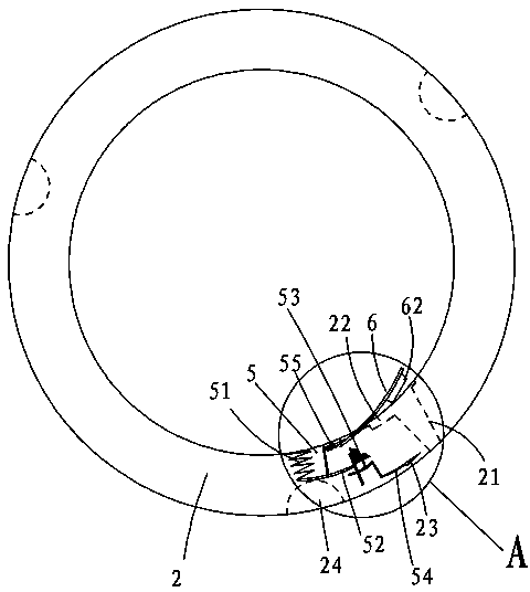 Cow true stomach left deflection operation reset device of double-locking structure