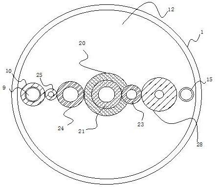 Sewage treatment device based on differential stirring