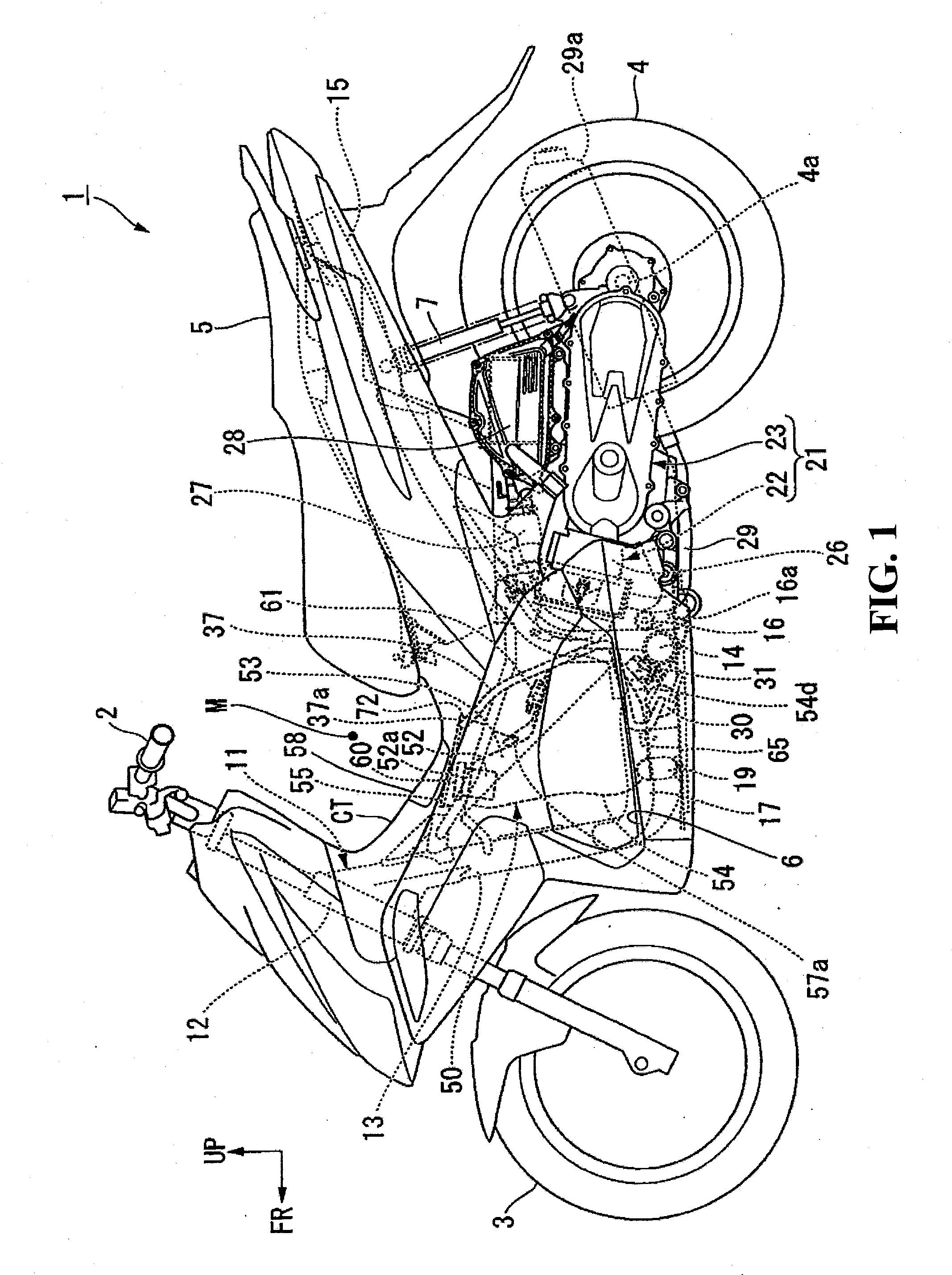 Atmosphere-opening structure for canister of vehicle