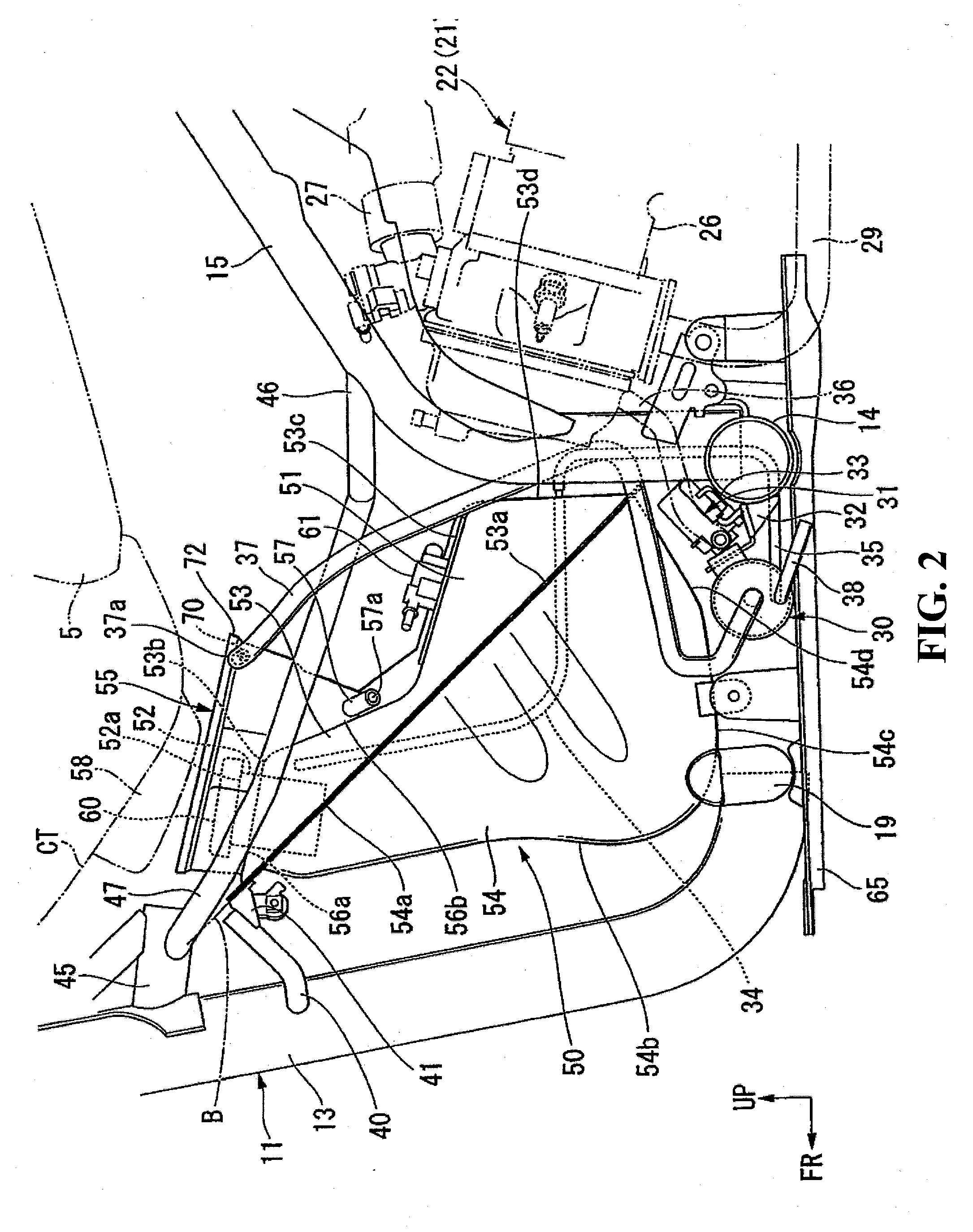 Atmosphere-opening structure for canister of vehicle