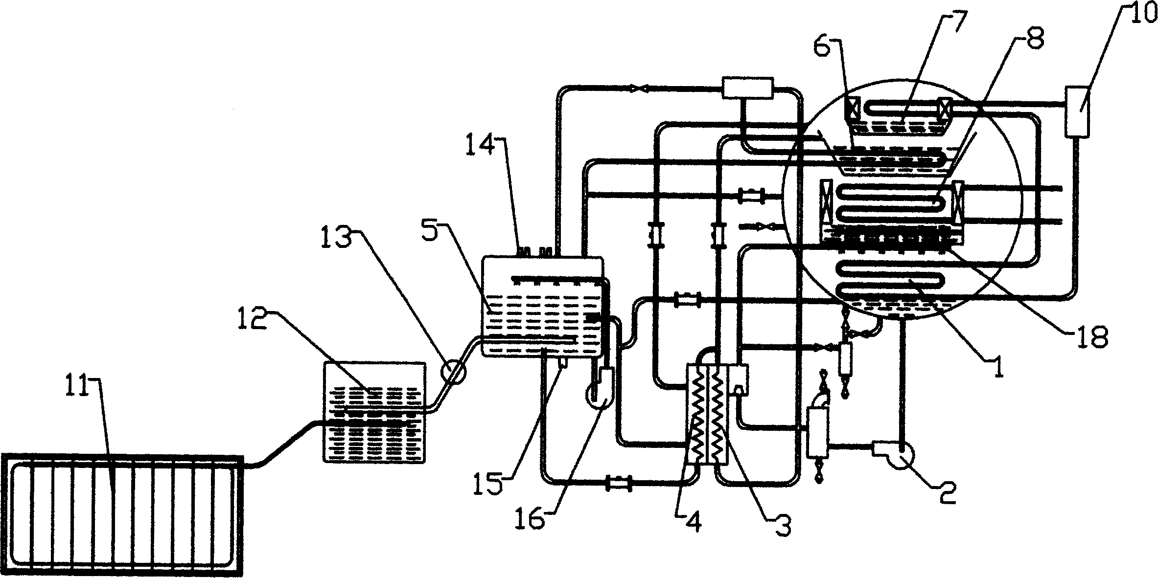 Multiple energy sources driven lithium bromide refrigerating air conditioner