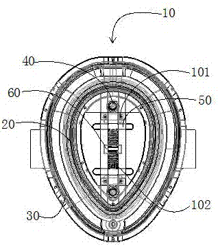 A mold for manufacturing medical mask airbags