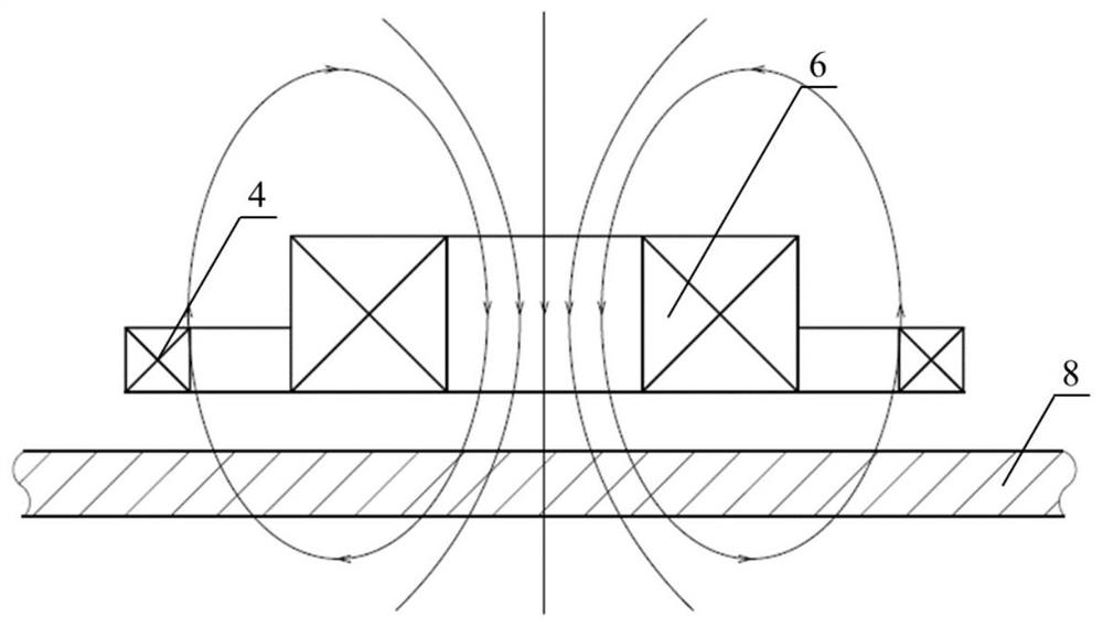 A carrier pulsed eddy current detection method and device