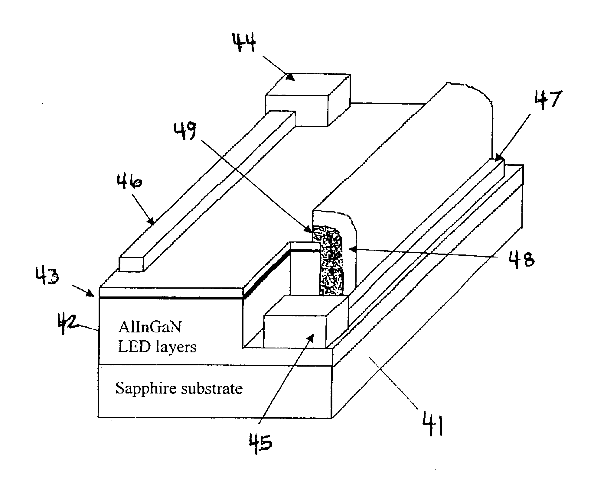 High power AllnGaN based multi-chip light emitting diode