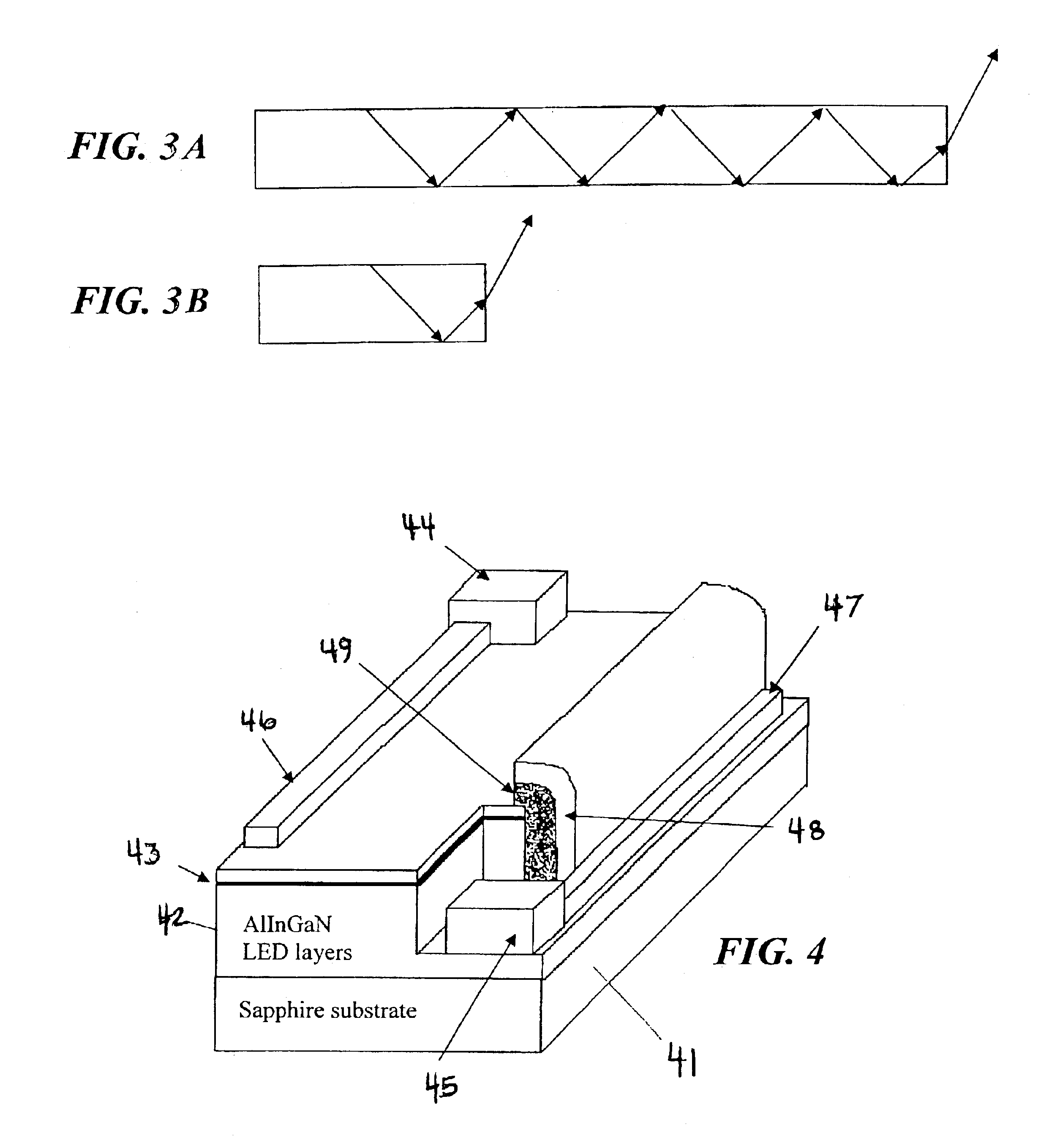 High power AllnGaN based multi-chip light emitting diode