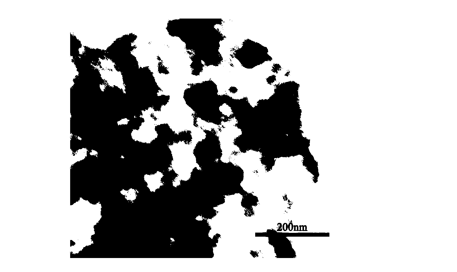 Method for preparing composite material of stannic oxide/polyaniline