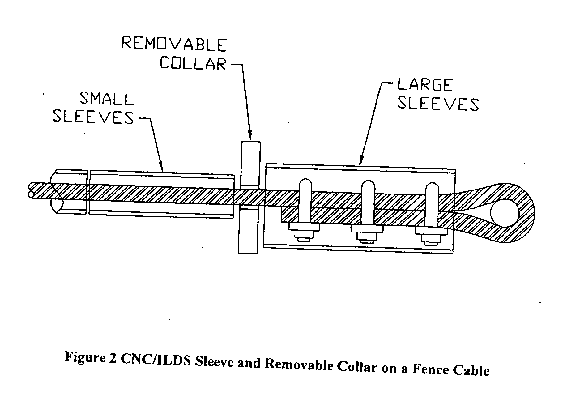 CNC impact load deflector sleeve and removable collar for cable and post protection