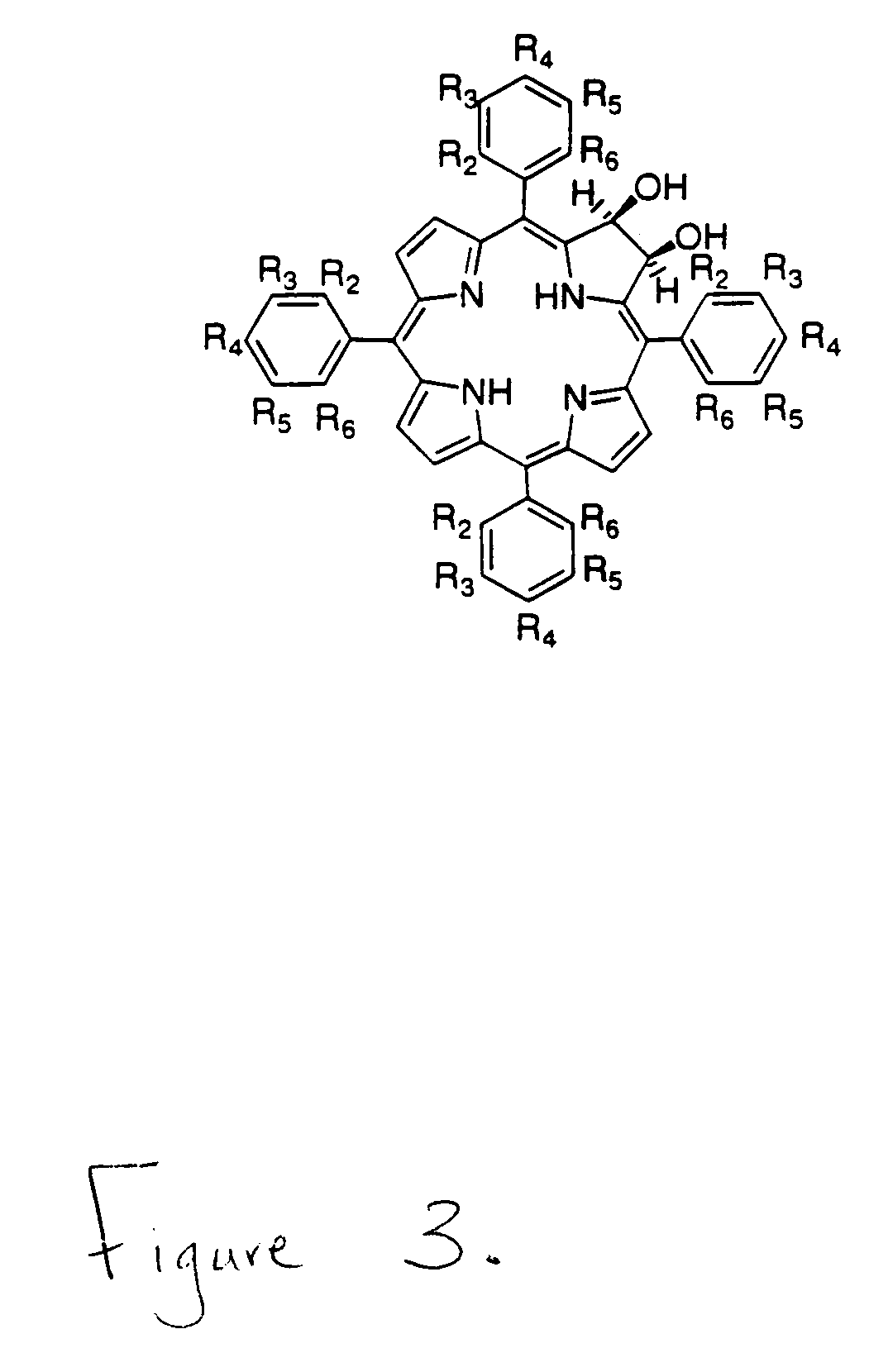 Beta,beta'-dihydroxy meso-substituted chlorins, isobacteriochlorins, and bacteriochlorins