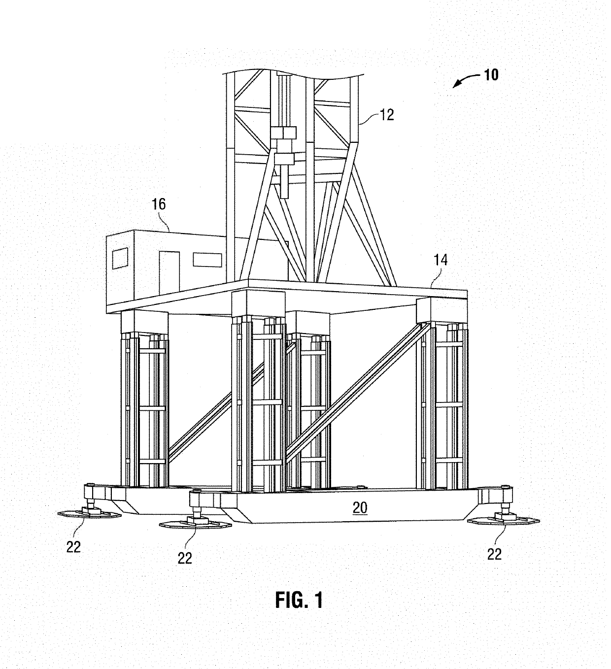 Method and system for positioning a drilling or other large structure using attached positioning shoes with individually addressable wireless vertical and rotational control