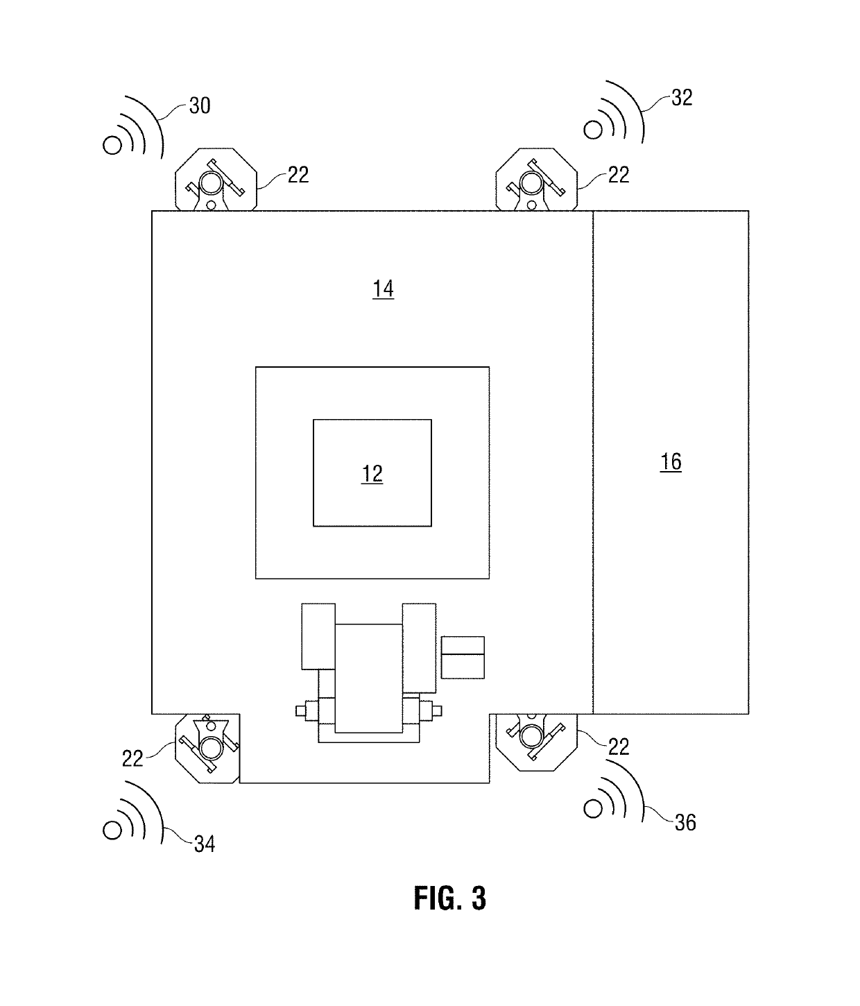 Method and system for positioning a drilling or other large structure using attached positioning shoes with individually addressable wireless vertical and rotational control