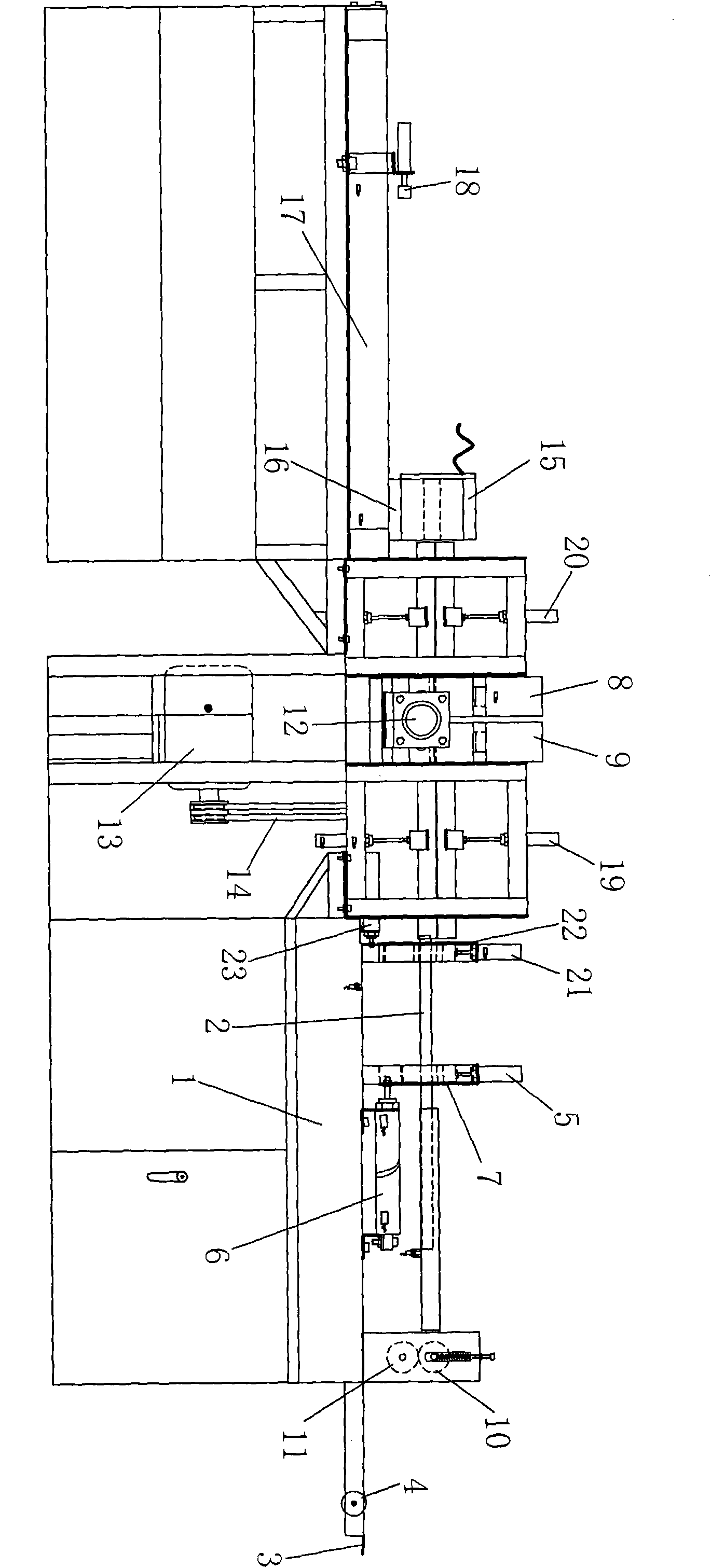 Full-automatic fixed-length cutting device of metallic hose