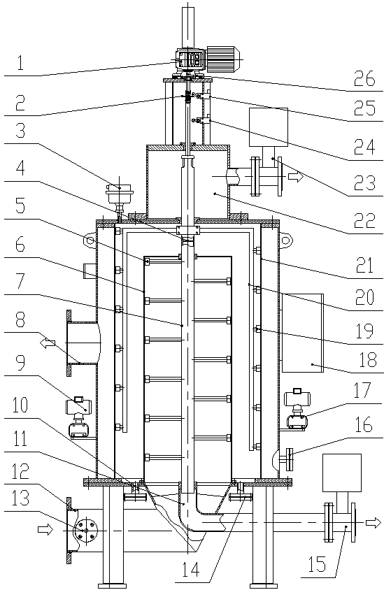 A self-cleaning filter for secondary filtration of internal and external filter cartridges