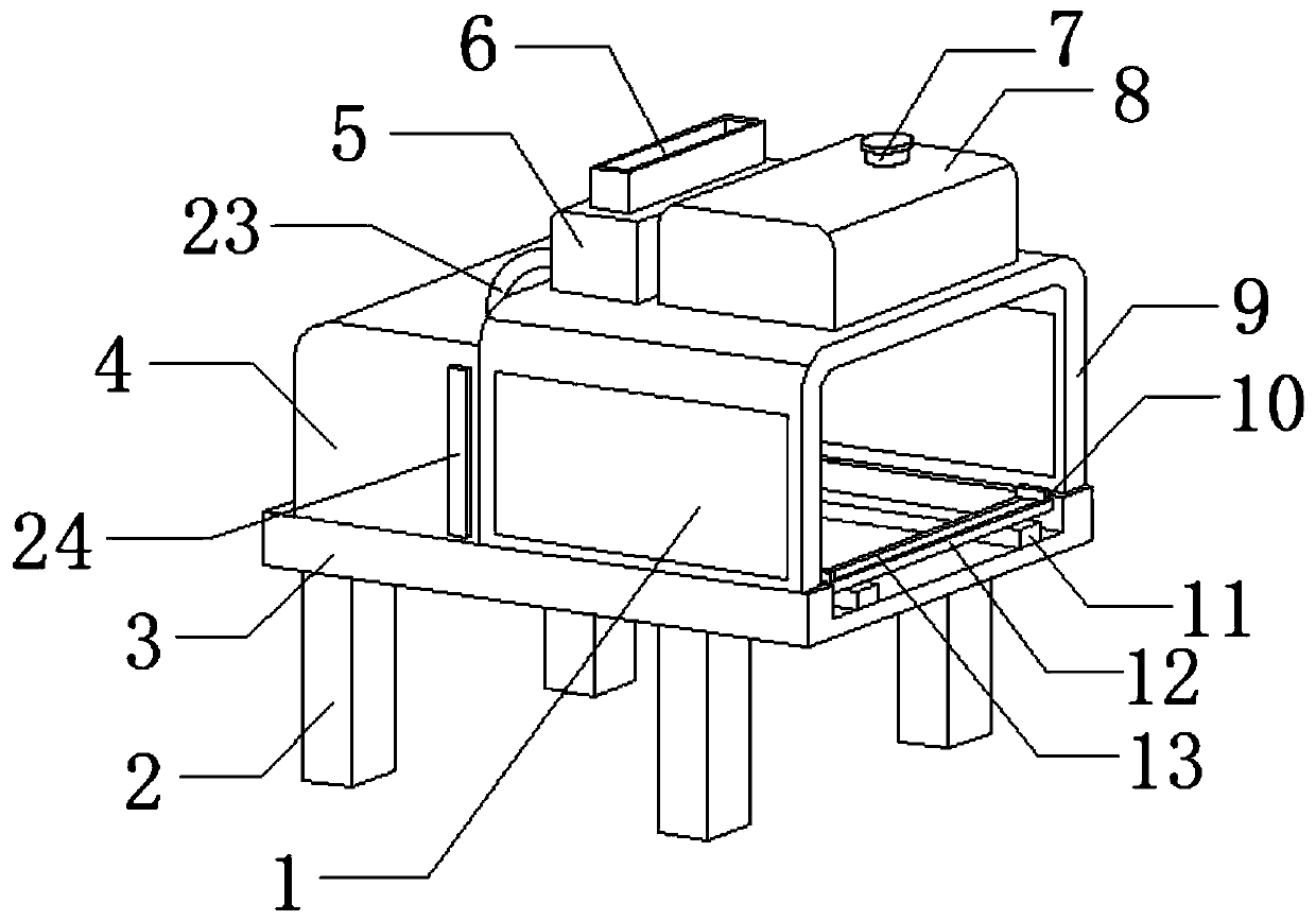 Shell spraying device for computer production