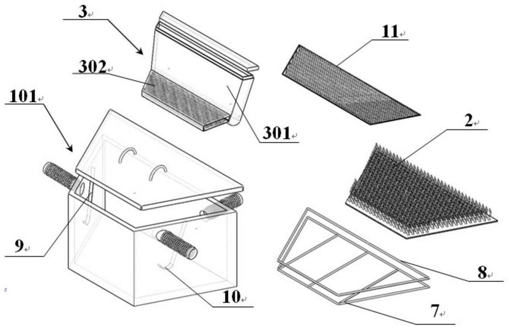 Directional accelerated crystallization device for tunnel drainage system and use method