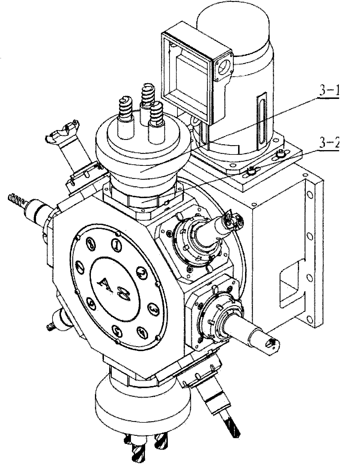 Rotary tool turret special for NC turning and milling center and rotation method