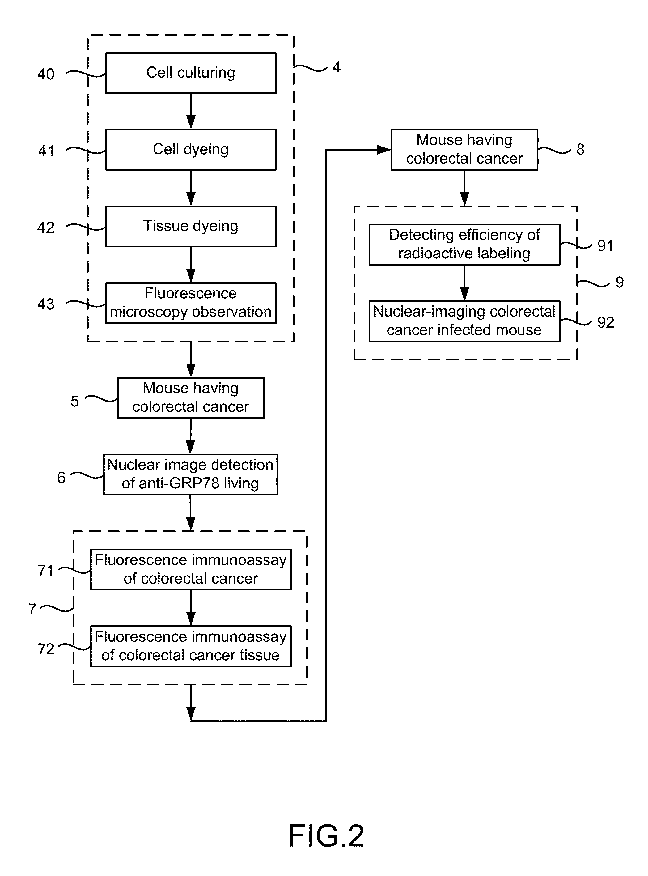 Method of colorectal cancer detection by using radiolabeled anti-GRP78 peptide