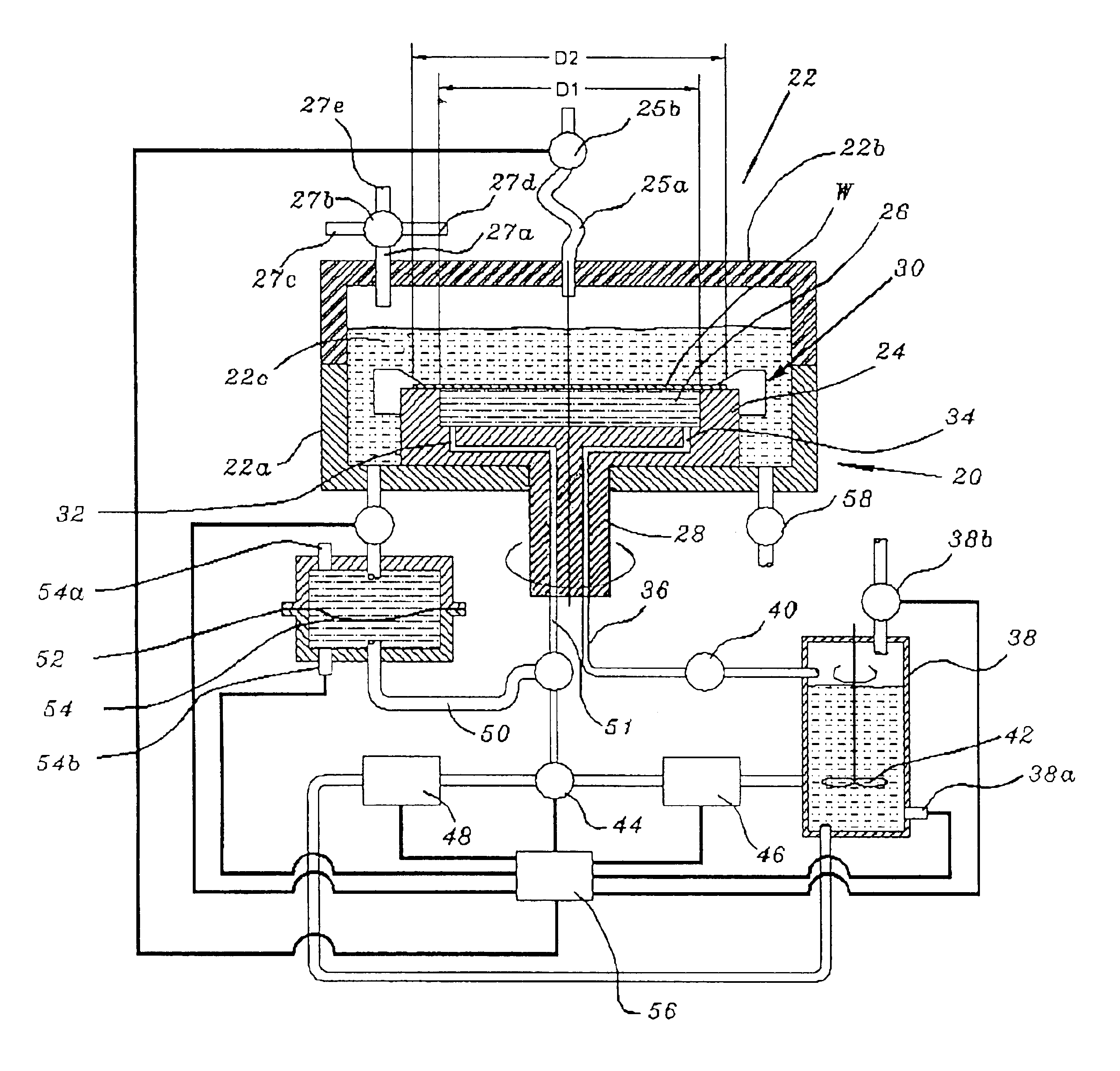 Temperature-controlled substrate holder for processing in fluids