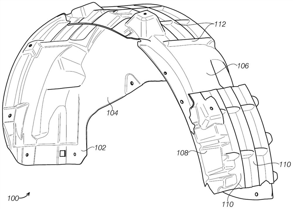 Reinforced textile wheel arch liners