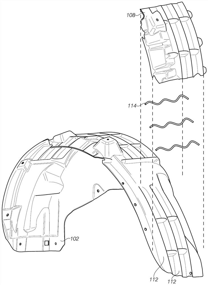 Reinforced textile wheel arch liners