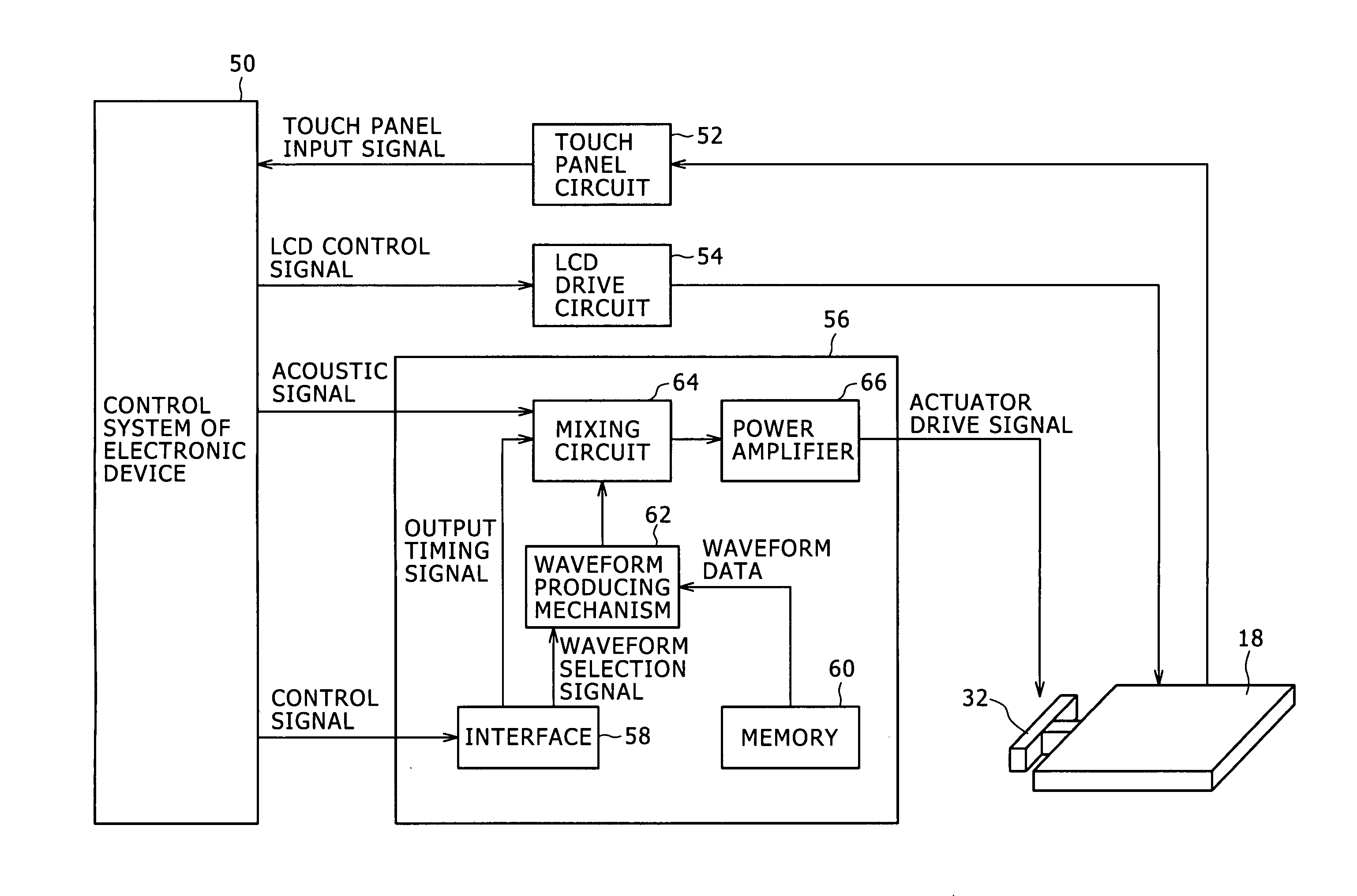 Touch panel display apparatus, electronic device having touch panel display apparatus, and camera having touch panel display apparatus