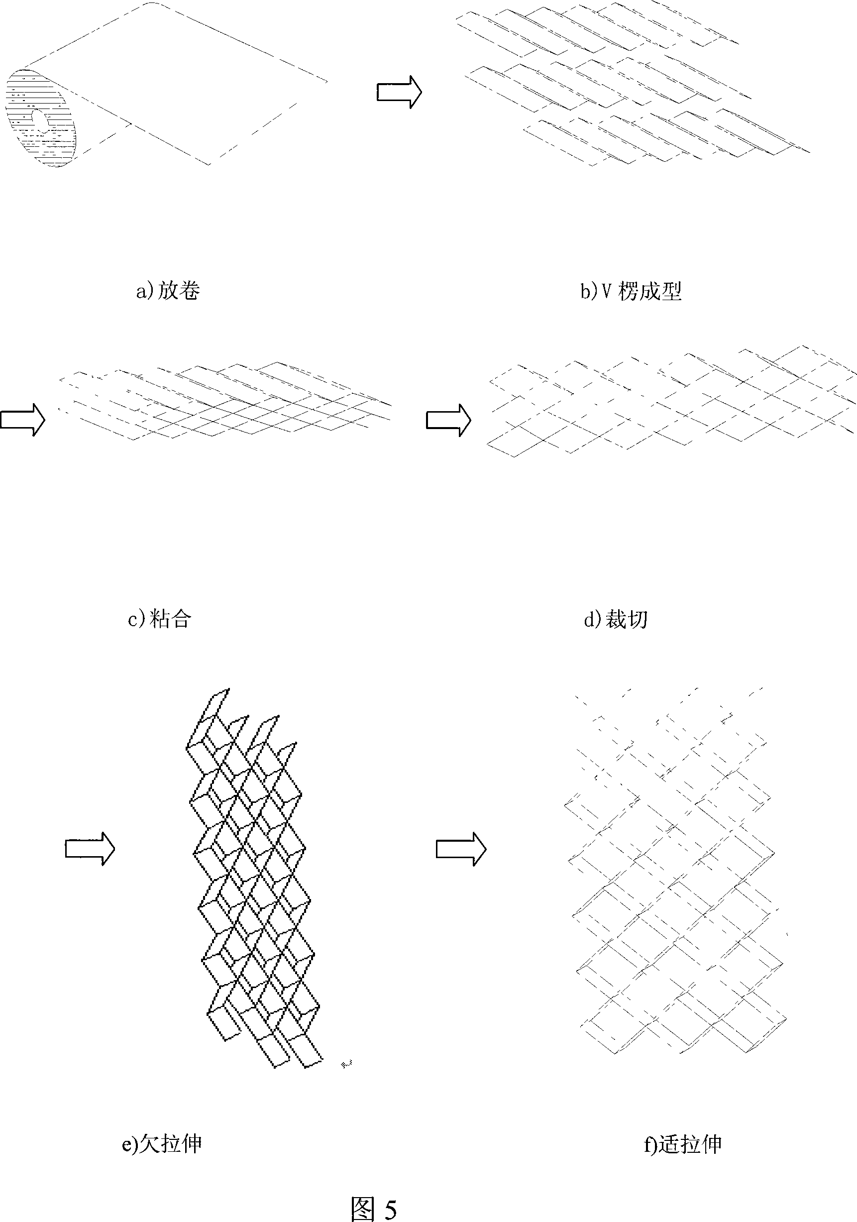 Diamond-type honeycomb sandwich panel and preparation