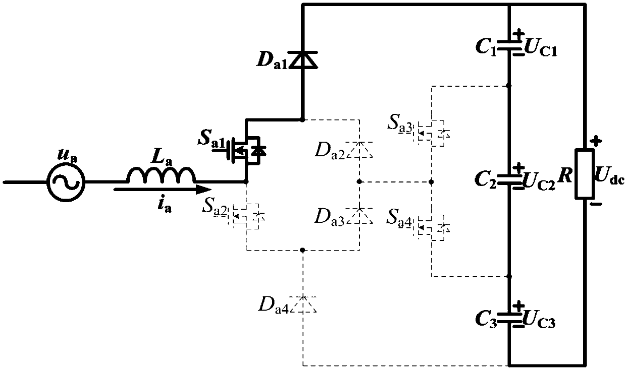 Hybrid four-level rectifier