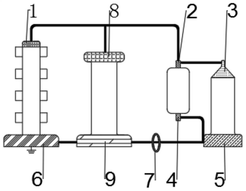 Test system for simulating operation of lightning arrester based on vacuum gap