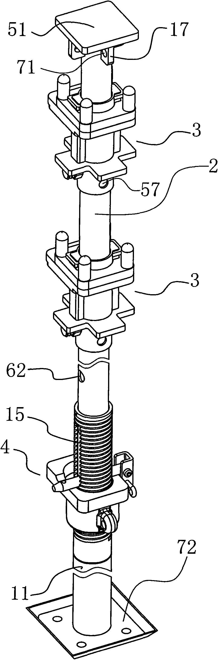 Early-demounting template system applied to building containing beam, plate and column structure on floor slab