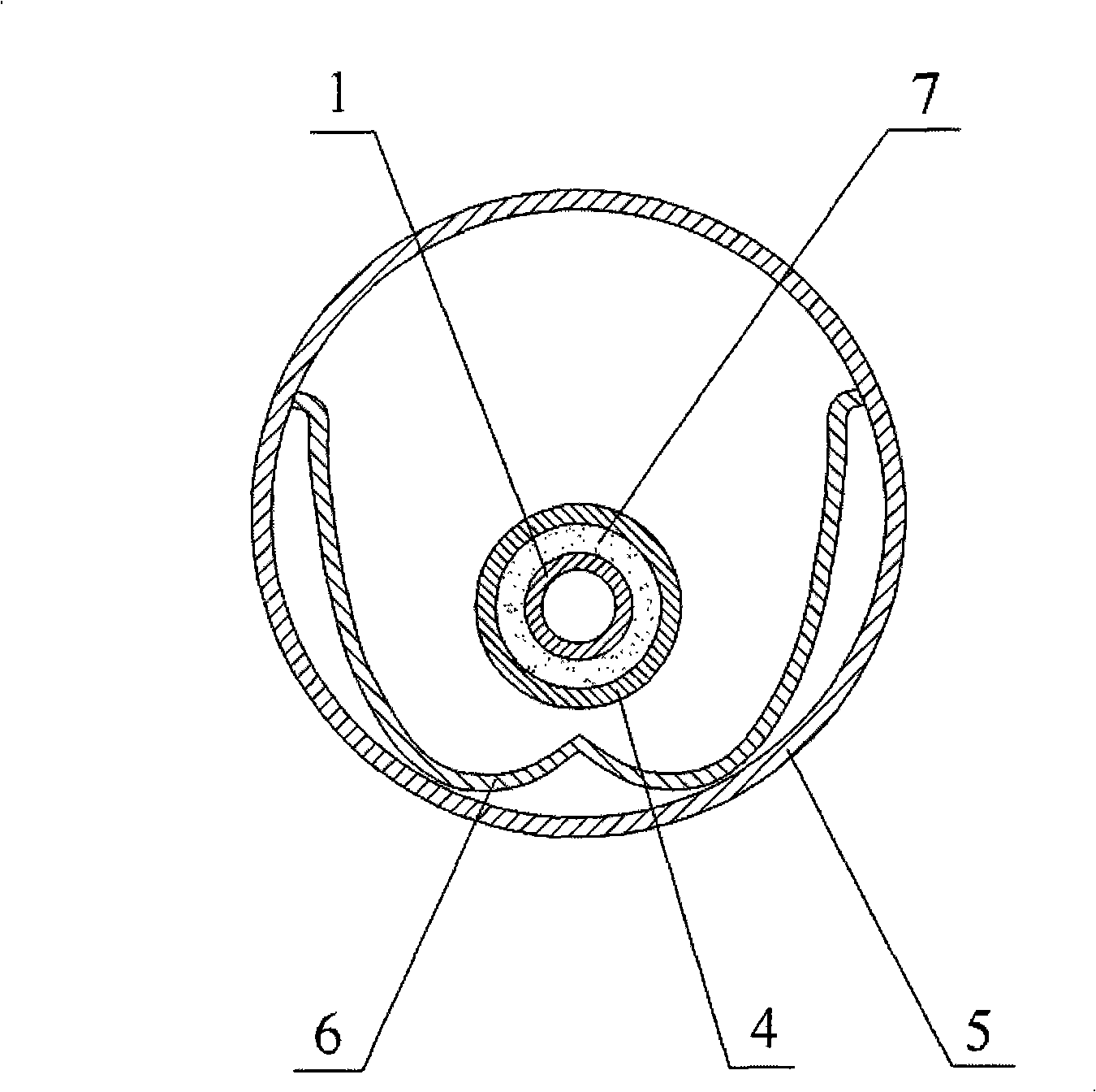 Pressure type internal concentrating heat pipe collector