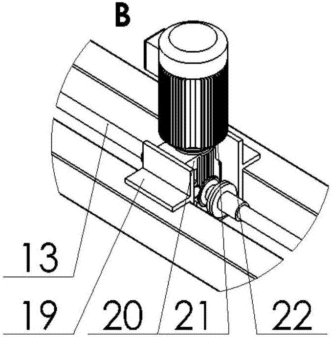 Stone slab truss type automatic discharging device and method