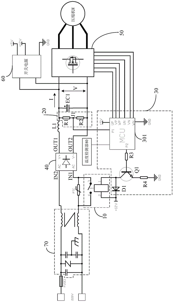 Overvoltage protection device for air conditioner, overvoltage protection method and air conditioner