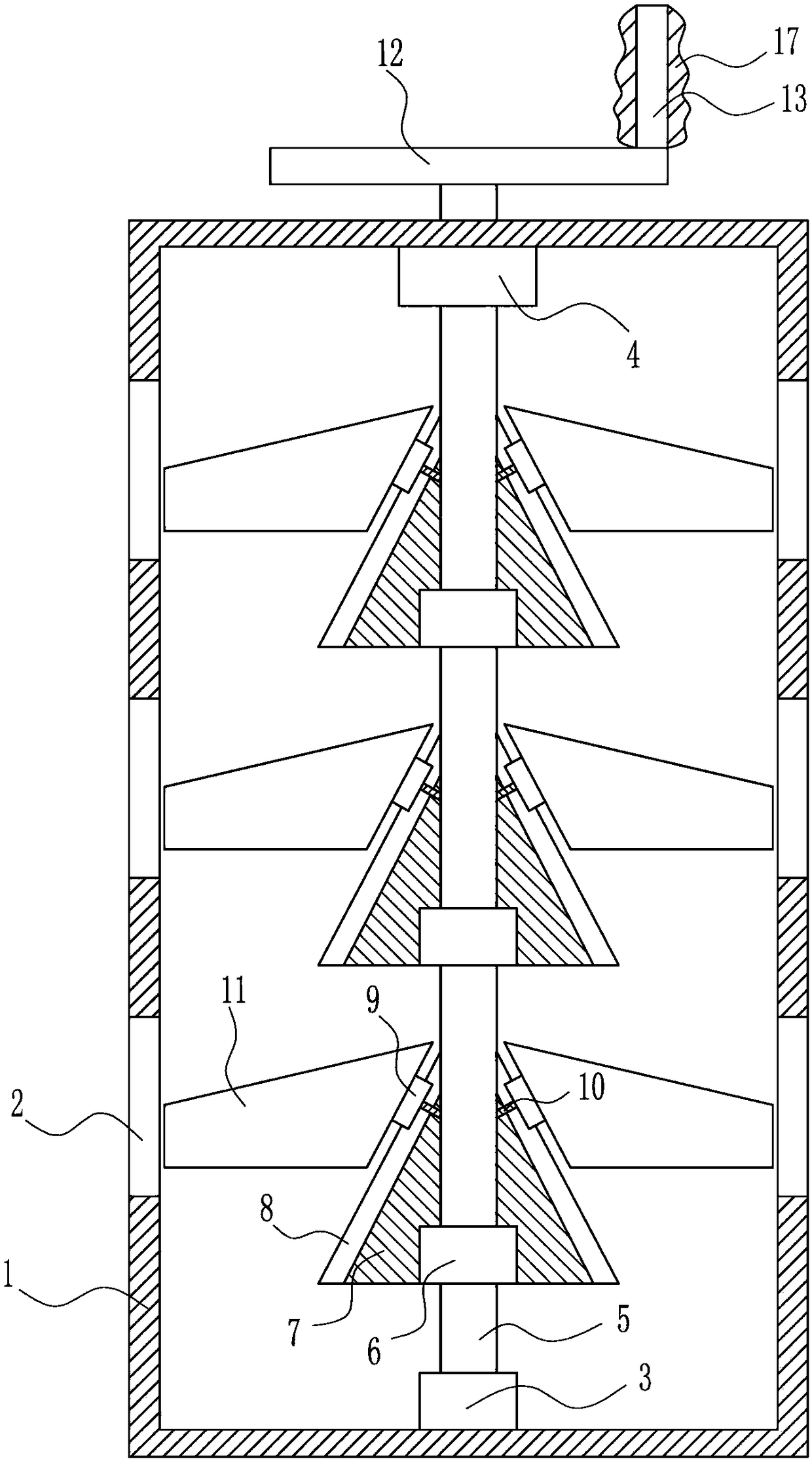 A stratified sampling device for soil testing