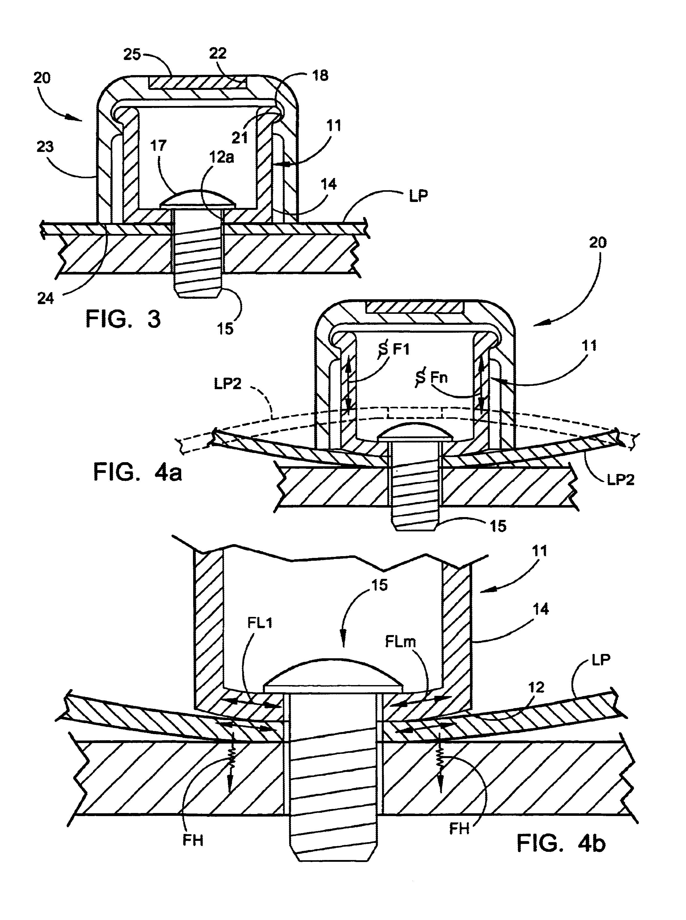 License plate mounting fastener