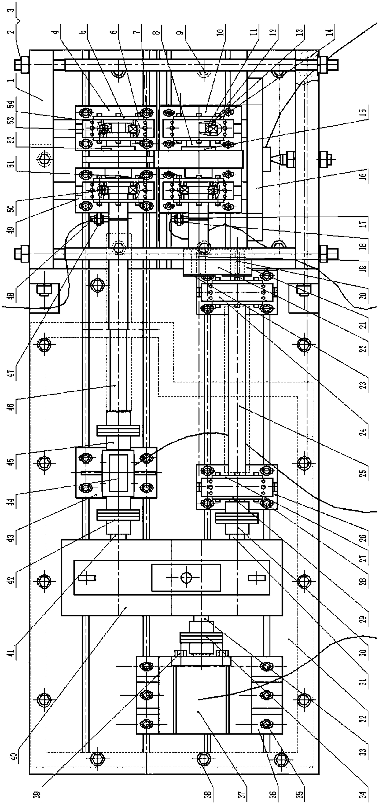 Line contact rolling-slipping friction vibration noise test bed and line contact rolling-slipping friction vibration noise test analysis method